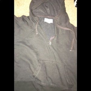 Brown aerie pullover half zip up